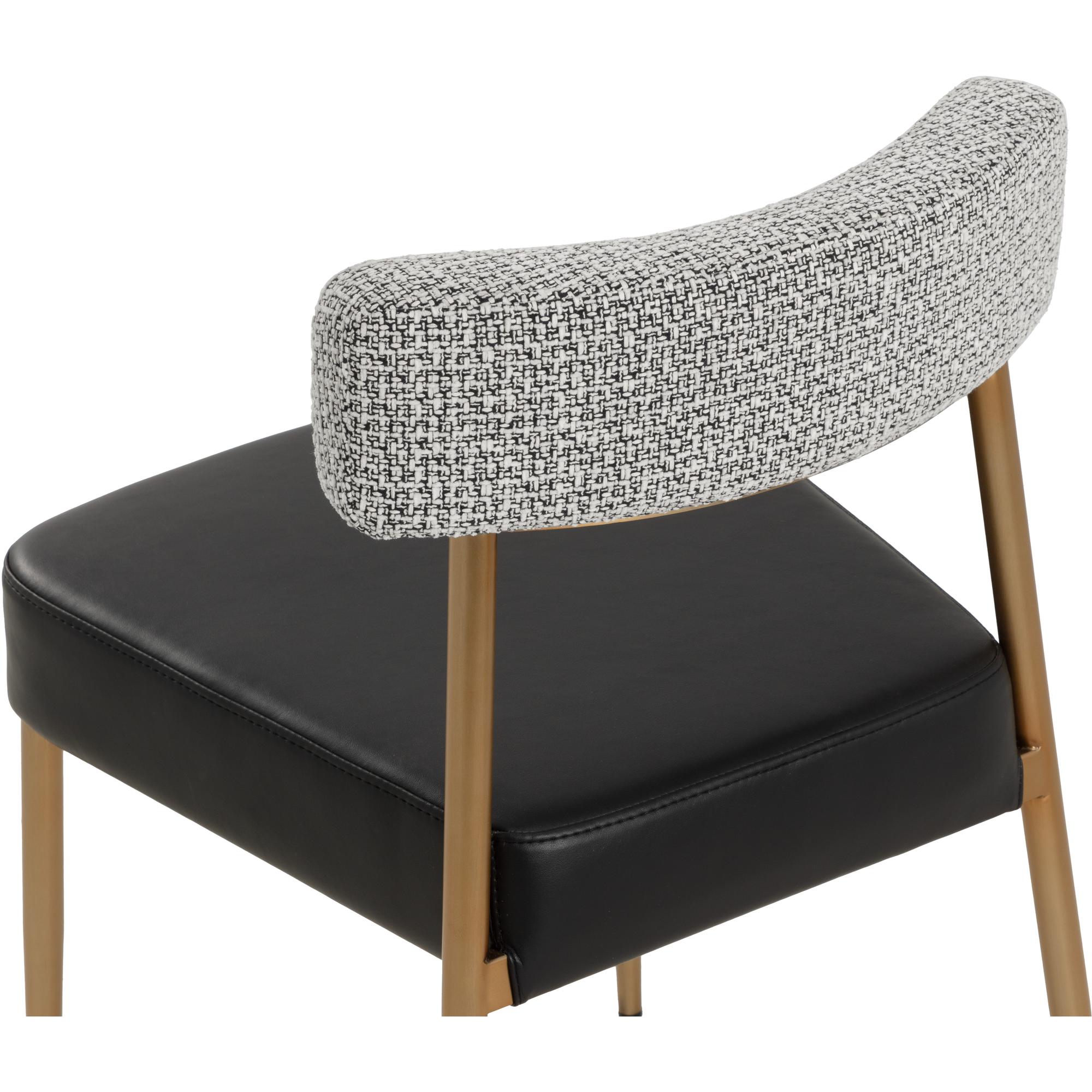 Ashwin Stackable Dining Chair - Bravo Black / Helios Check Black 6 Ashwin Stackable Dining Chair - Bravo Black / Helios Check Black - Image 6