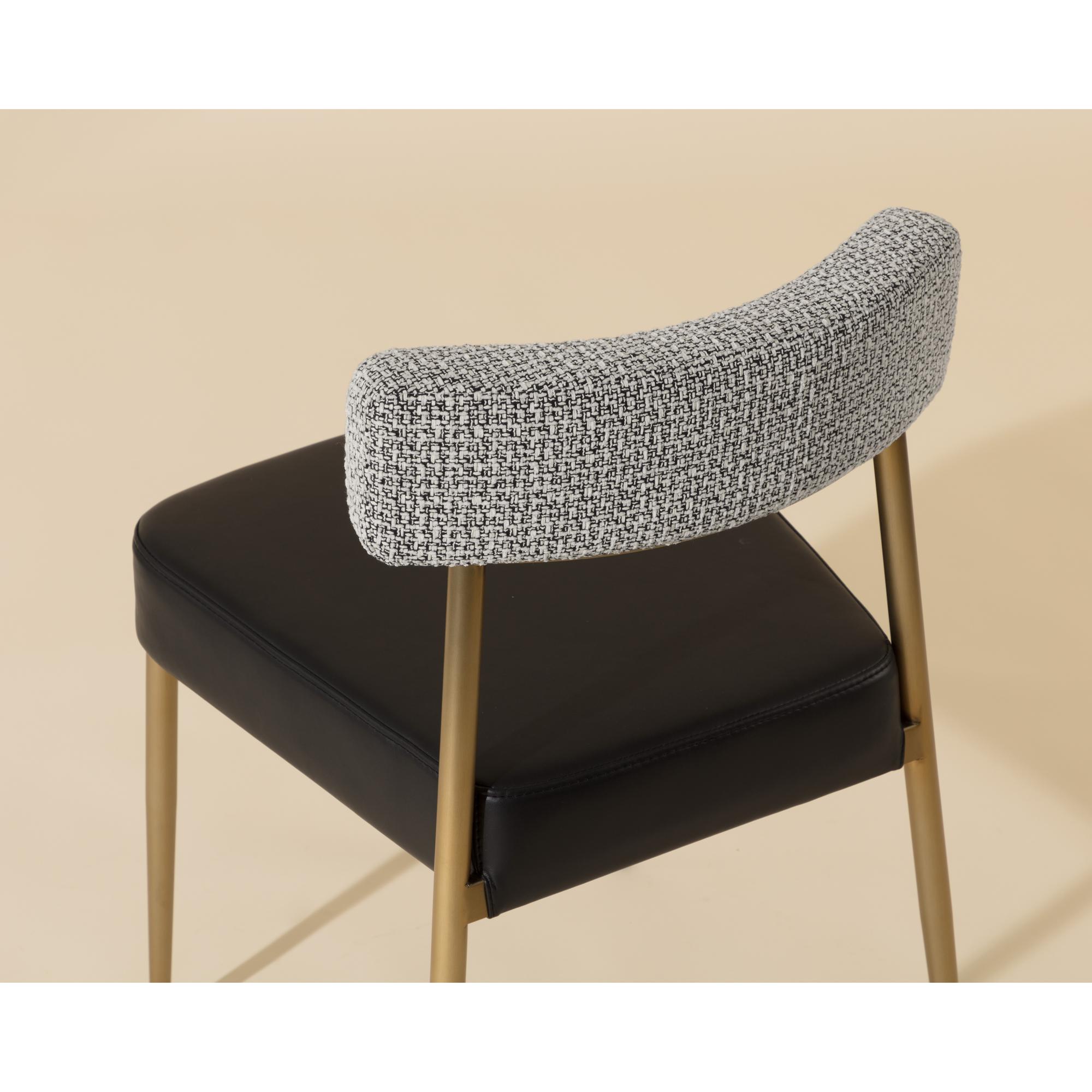 Ashwin Stackable Dining Chair - Bravo Black / Helios Check Black 10 Ashwin Stackable Dining Chair - Bravo Black / Helios Check Black - Image 10