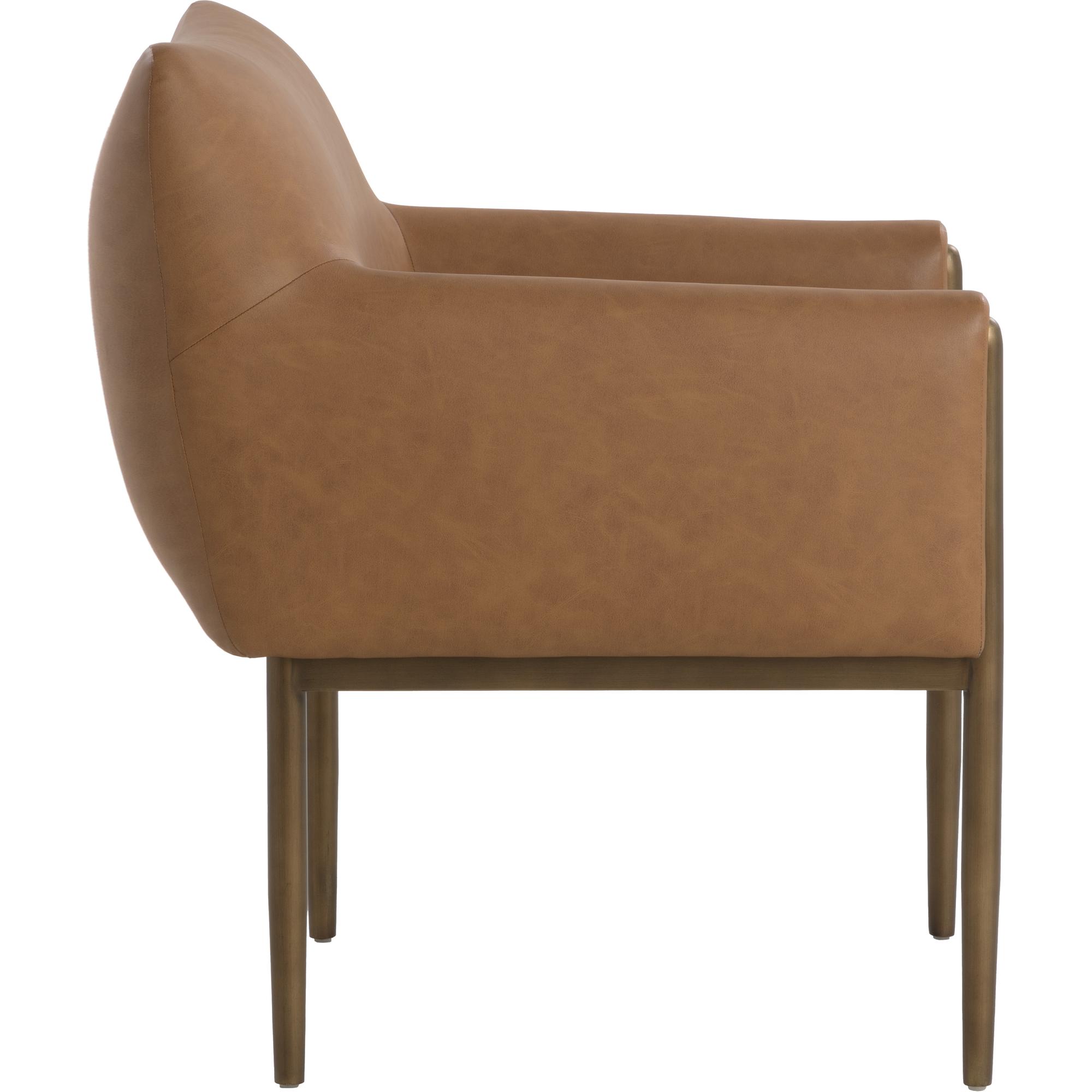 Olea Lounge Chair - Milliken Cognac 3 Olea Lounge Chair - Milliken Cognac - Image 3