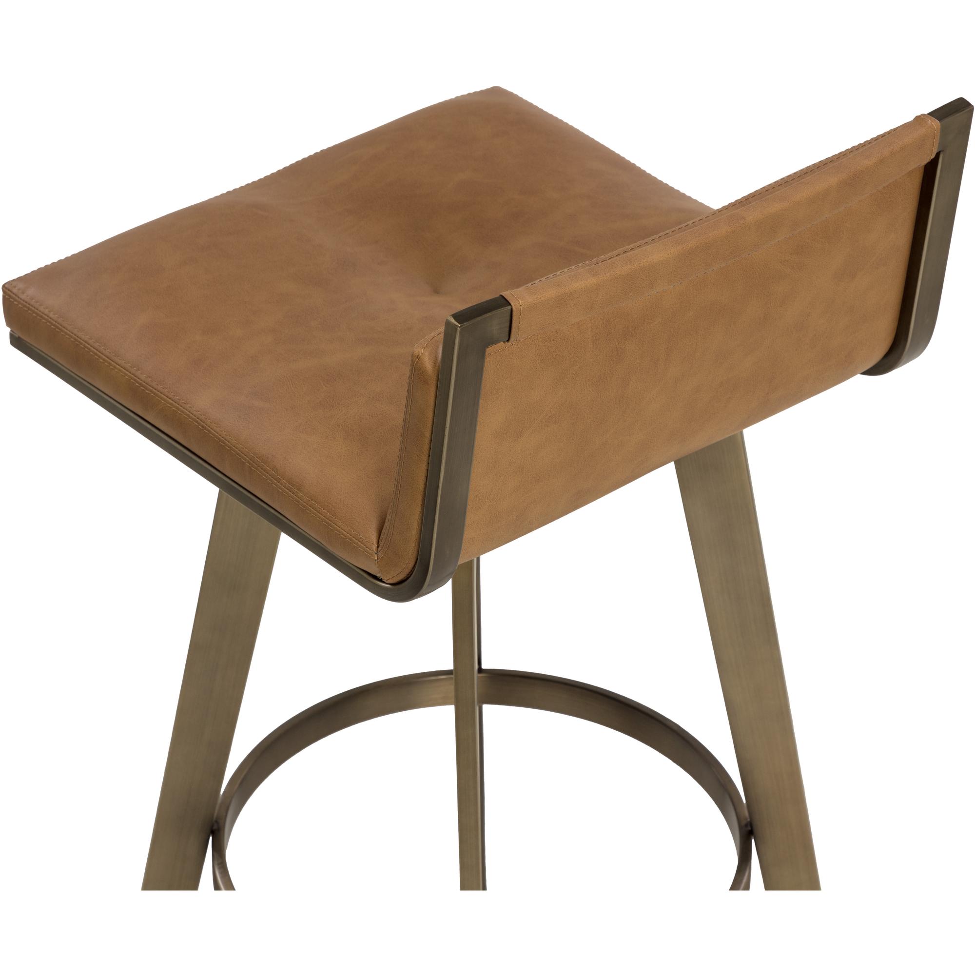 Arizona Swivel Barstool - Milliken Cognac 5 Arizona Swivel Barstool - Milliken Cognac - Image 5