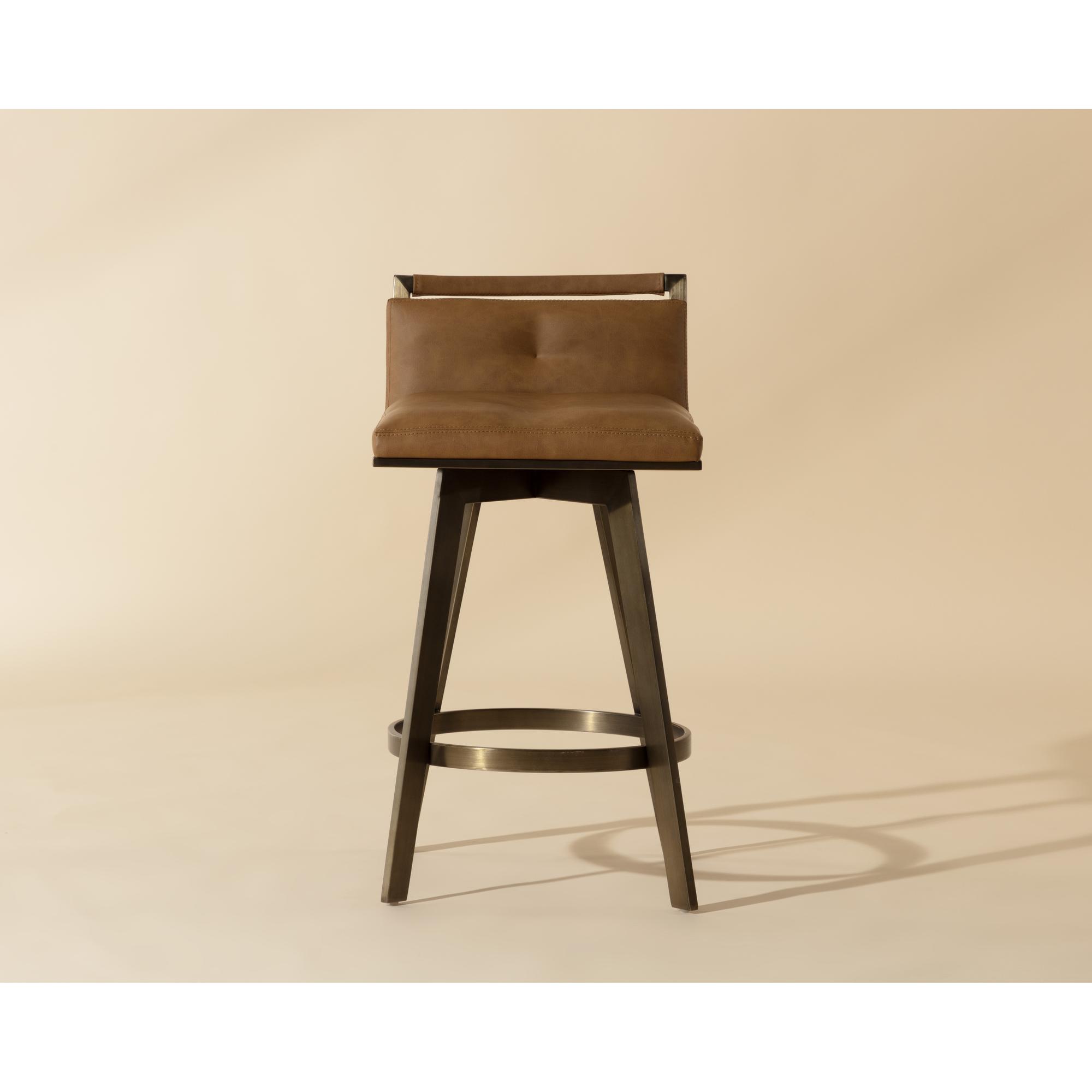 Arizona Swivel Counter Stool - Milliken Cognac 7 Arizona Swivel Counter Stool - Milliken Cognac - Image 7