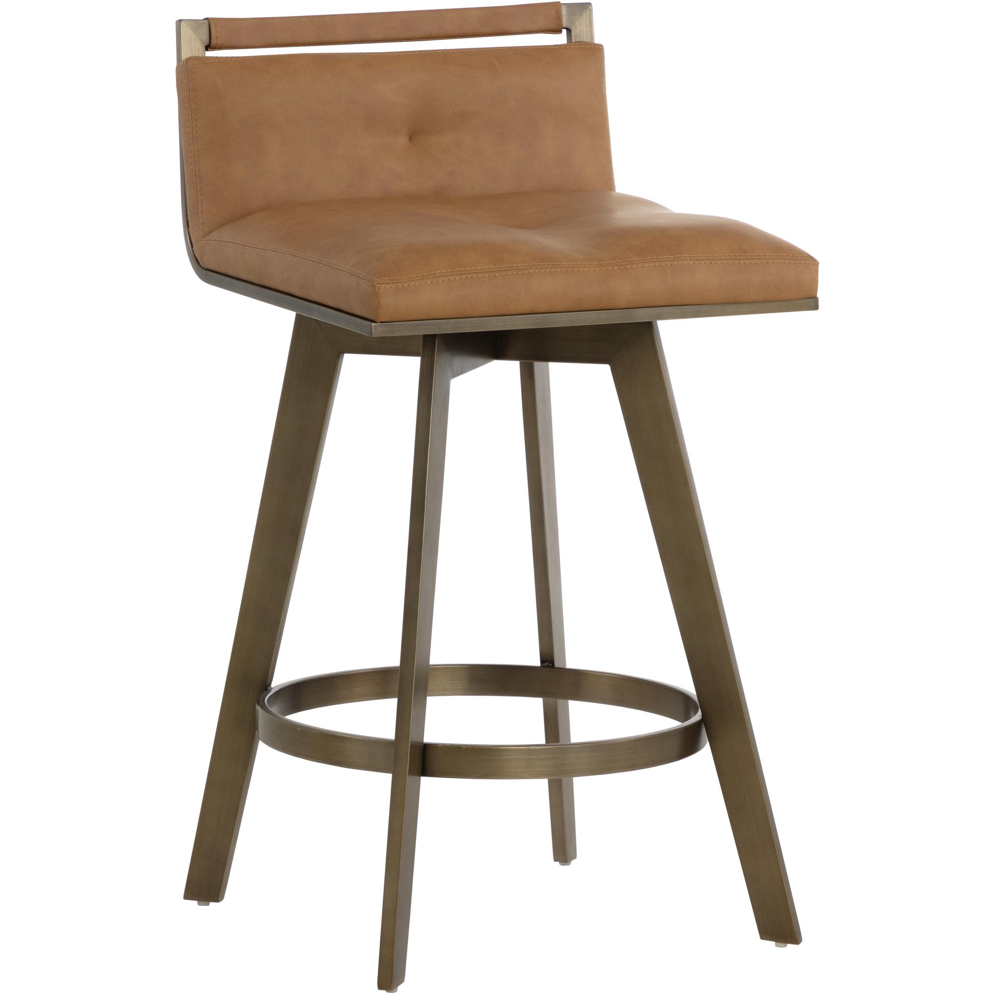 Arizona Swivel Counter Stool - Milliken Cognac