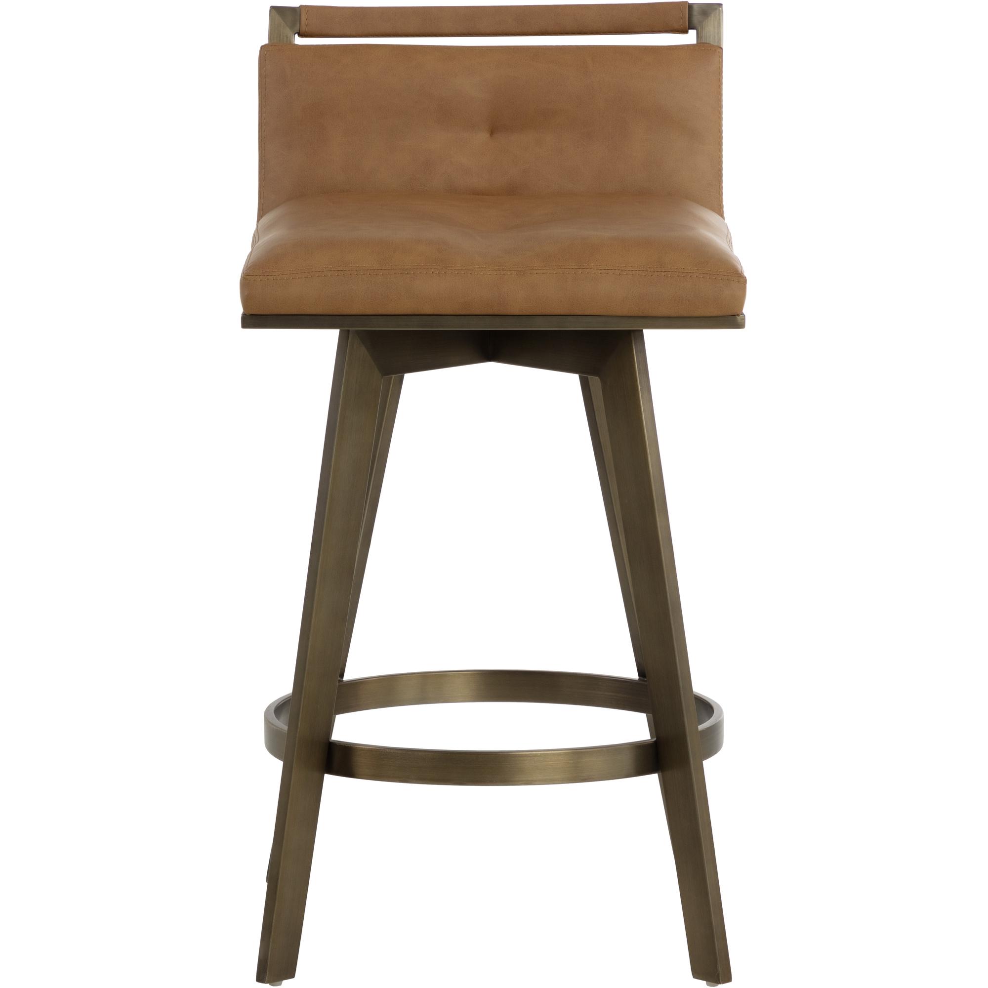 Arizona Swivel Counter Stool - Milliken Cognac 2 Arizona Swivel Counter Stool - Milliken Cognac - Image 2
