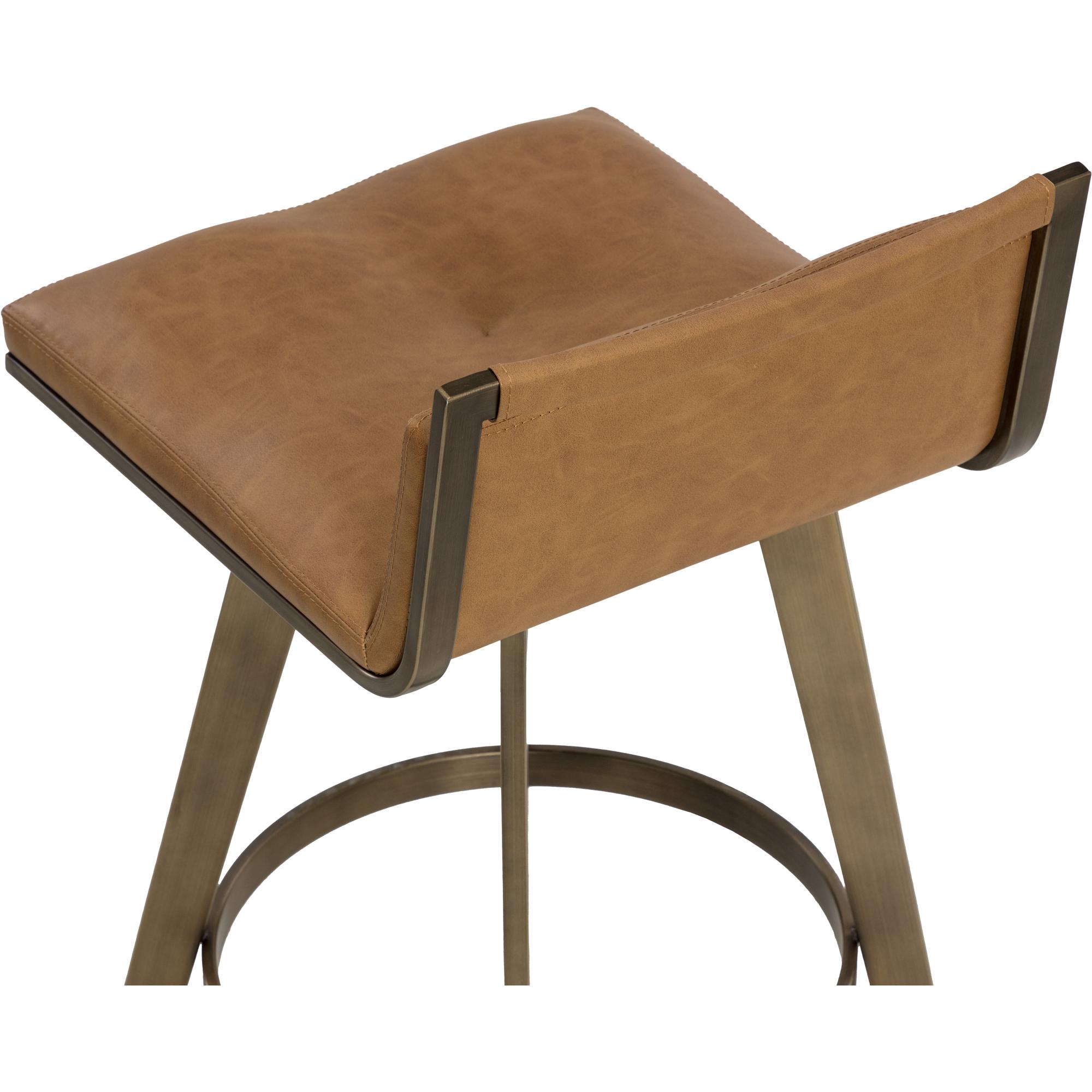 Arizona Swivel Counter Stool - Milliken Cognac 5 Arizona Swivel Counter Stool - Milliken Cognac - Image 5