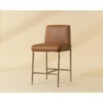 Lathan Counter Stool - Tan Leather 112227 112227 LATHAN COUNTER STOOL TAN LEATHER