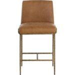 Lathan Counter Stool - Tan Leather 112227 112227 LATHAN COUNTER STOOL TAN LEATHER 21