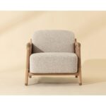 Calloway Lounge Chair - Light Oak - Santa Cruz Oatmeal / Nubuck Tan Leather 112247 112247 CALLOWAY LOUNGE CHAIR LIGHT OAK SANTA CRUZ OATMEAL NUBUCK CARAMEL LEATHER 1