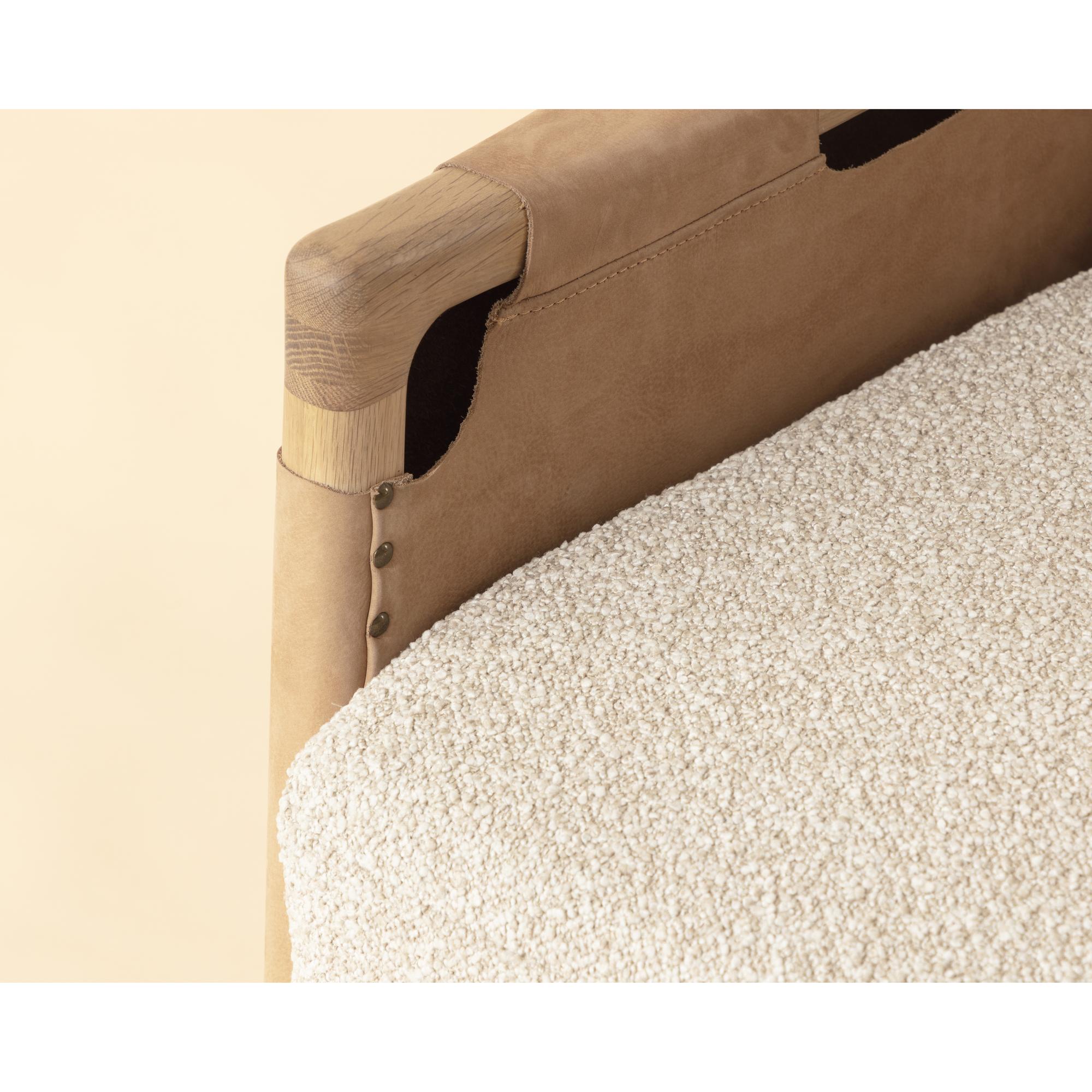 Calloway Lounge Chair - Light Oak - Santa Cruz Oatmeal / Nubuck Tan Leather - Image 9