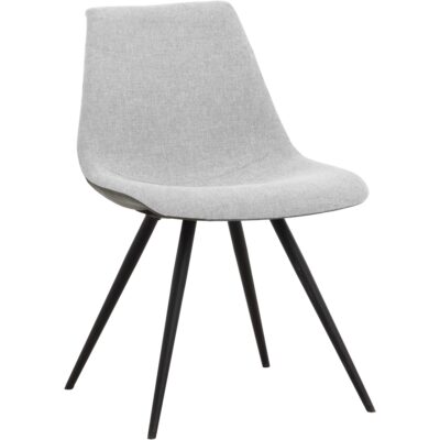 Lipa Dining Chair - Black - Belfast Heather Grey / Rosemary