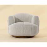 Tadeo Swivel Armchair - Warm Brown - Dove Cream 112269 112269 TADEO SWIVEL ARMCHAIR WARM BROWN DOVE CREAM 1
