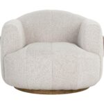 Tadeo Swivel Armchair - Warm Brown - Dove Cream 112269 112269 TADEO SWIVEL ARMCHAIR WARM BROWN DOVE CREAM 21
