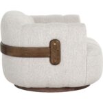 Tadeo Swivel Armchair - Warm Brown - Dove Cream 112269 112269 TADEO SWIVEL ARMCHAIR WARM BROWN DOVE CREAM 22