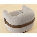 Tadeo Swivel Armchair - Warm Brown - Dove Cream 112269 112269 TADEO SWIVEL ARMCHAIR WARM BROWN DOVE CREAM 6