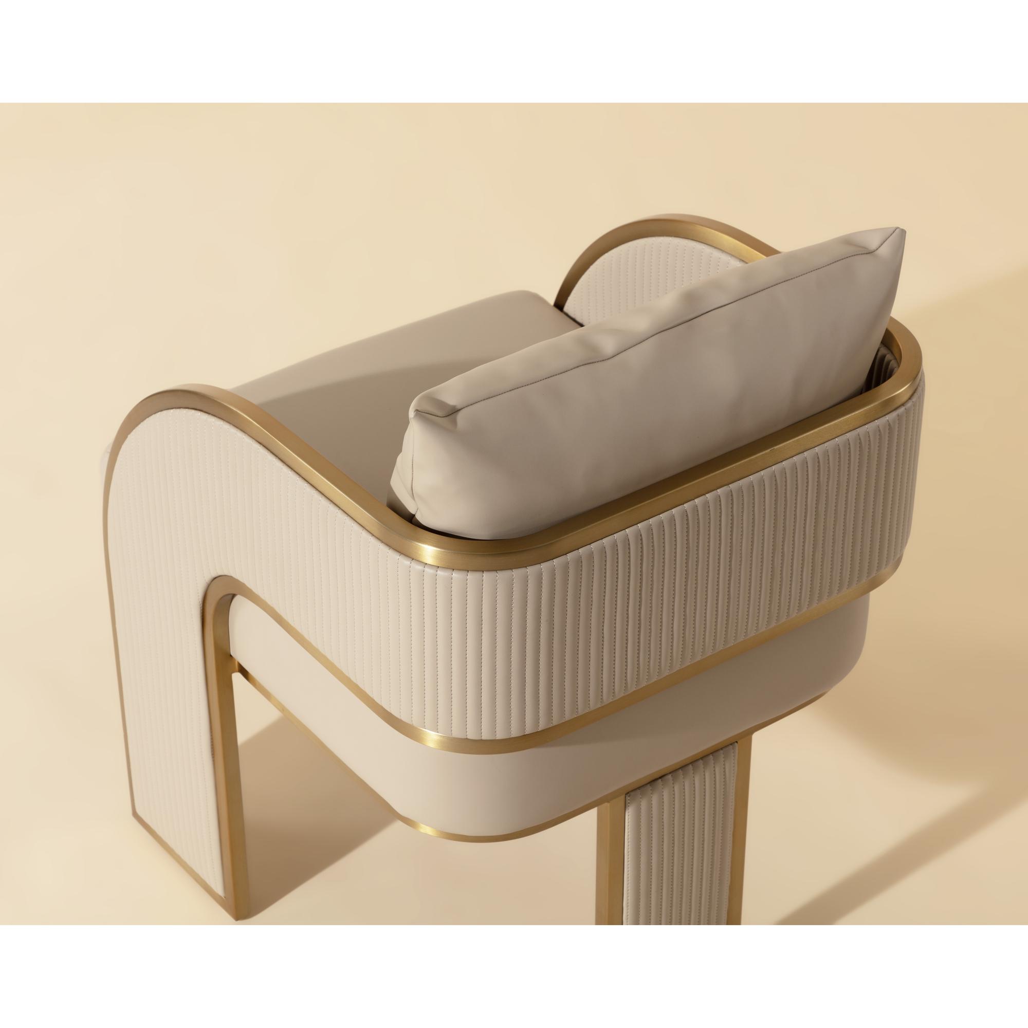 Baz Dining Armchair - Napa Beige 8 Baz Dining Armchair - Napa Beige - Image 8