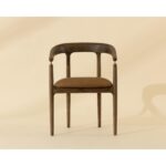 Valmont Dining Armchair - Milliken Cognac 112287 112287 VALMONT DINING ARMCHAIR MILLIKEN COGNAC 1