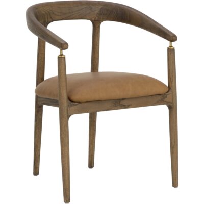 Valmont Dining Armchair - Milliken Cognac