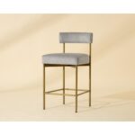 Seneca Counter Stool - Antique Brass - Polo Club Stone 112338 112338 SENECA COUNTER STOOL ANTIQUE BRASS POLO CLUB STONE