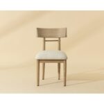 Florian Dining Chair - Light Oak - Geralt Linen 112352 112352 FLORIAN DINING CHAIR LIGHT OAK GERALT LINEN 1