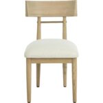 Florian Dining Chair - Light Oak - Geralt Linen 112352 112352 FLORIAN DINING CHAIR LIGHT OAK GERALT LINEN 21