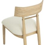 Florian Dining Chair - Light Oak - Geralt Linen 112352 112352 FLORIAN DINING CHAIR LIGHT OAK GERALT LINEN 26