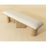 Hiro Bench - Light Oak - Geralt Linen 112354 112354 HIRO BENCH LIGHT OAK GERALT LINEN 2