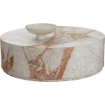 Laros Coffee Table - Round - Crema Breccia Marble