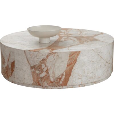 Laros Coffee Table - Round - Crema Breccia Marble