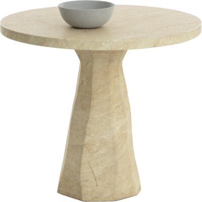 Kliff Bistro Table - Travertine Look - Natural