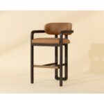 Madrone Barstool - Brown - Ludlow Sesame Leather 112385 112385 MADRONE BARSTOOL BROWN LUDLOW SESAME LEATHER