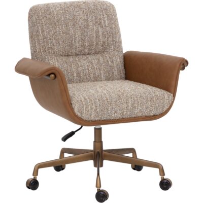 Lomax Office Chair - Holden Dusty Greige / Milliken Cognac