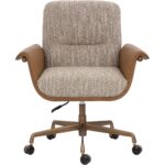 Lomax Office Chair - Holden Dusty Greige / Milliken Cognac 112386 112386 LOMAX OFFICE CHAIR DUSTY GREIGE MILLIKEN COGNAC 21