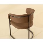 Marris Dining Armchair - Gunmetal - Milliken Cognac 112391 112391 MARRIS DINING ARMCHAIR GUNMETAL MILLIKEN COGNAC 6