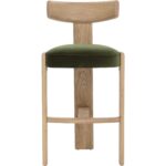 Horton Barstool - Rustic Oak - Forest Green 112396 112396 HORTON BARSTOOL RUSTIC OAK FOREST GREEN 21