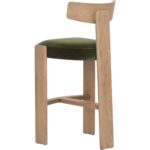 Horton Barstool - Rustic Oak - Forest Green 112396 112396 HORTON BARSTOOL RUSTIC OAK FOREST GREEN 23