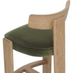 Horton Barstool - Rustic Oak - Forest Green 112396 112396 HORTON BARSTOOL RUSTIC OAK FOREST GREEN 26