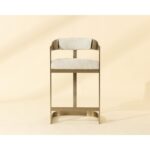 Beaumont Counter Stool - Antique Brass - Rhea Light Barley 112400 112400 BEAUMONT COUNTER STOOL ANTIQUE BRASS RHEA LIGHT BARLEY 1