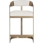 Beaumont Counter Stool - Antique Brass - Rhea Light Barley 112400 112400 BEAUMONT COUNTER STOOL ANTIQUE BRASS RHEA LIGHT BARLEY 21