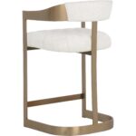 Beaumont Counter Stool - Antique Brass - Rhea Light Barley 112400 112400 BEAUMONT COUNTER STOOL ANTIQUE BRASS RHEA LIGHT BARLEY 23