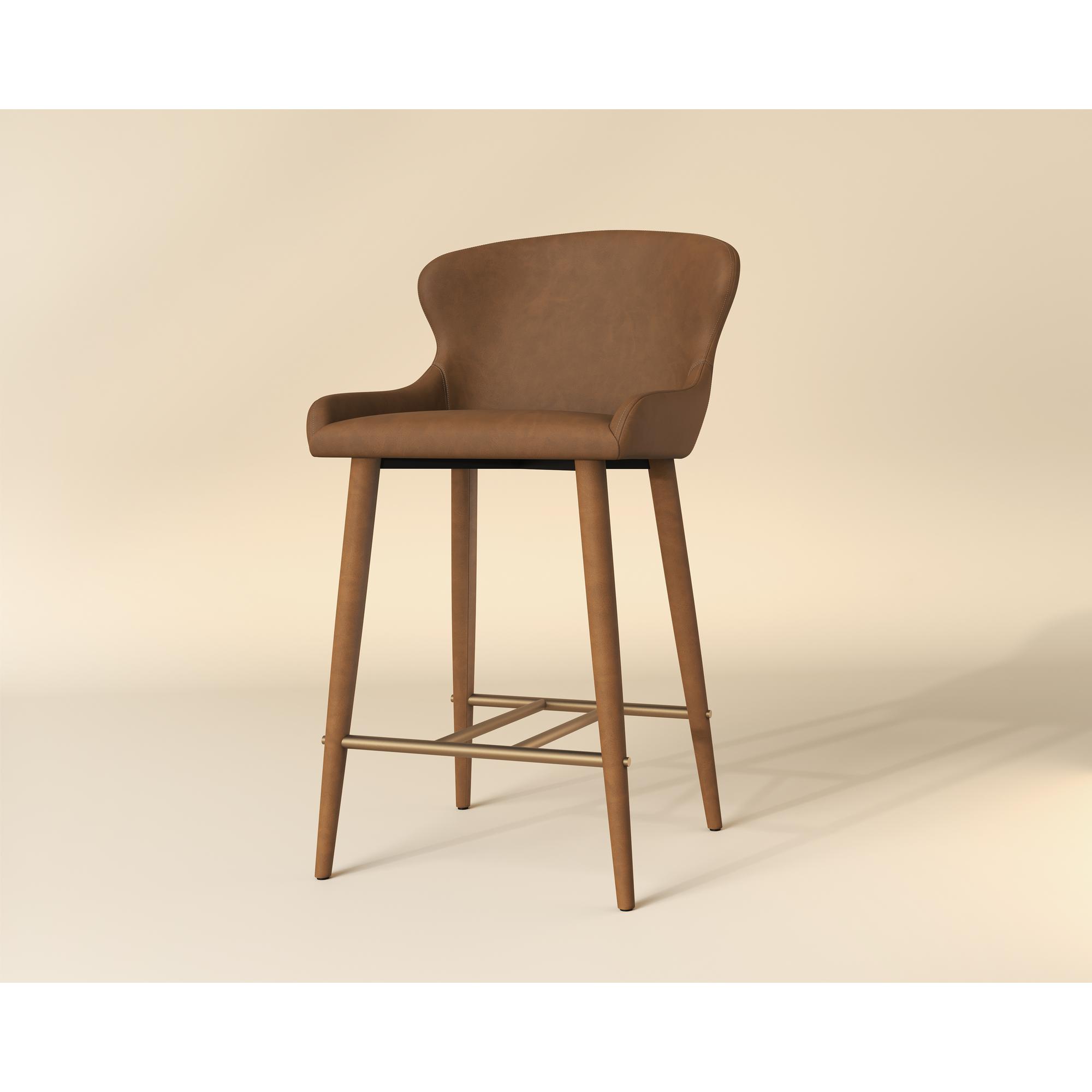 Evora Counter Stool - Milliken Cognac 6 Evora Counter Stool - Milliken Cognac - Image 6