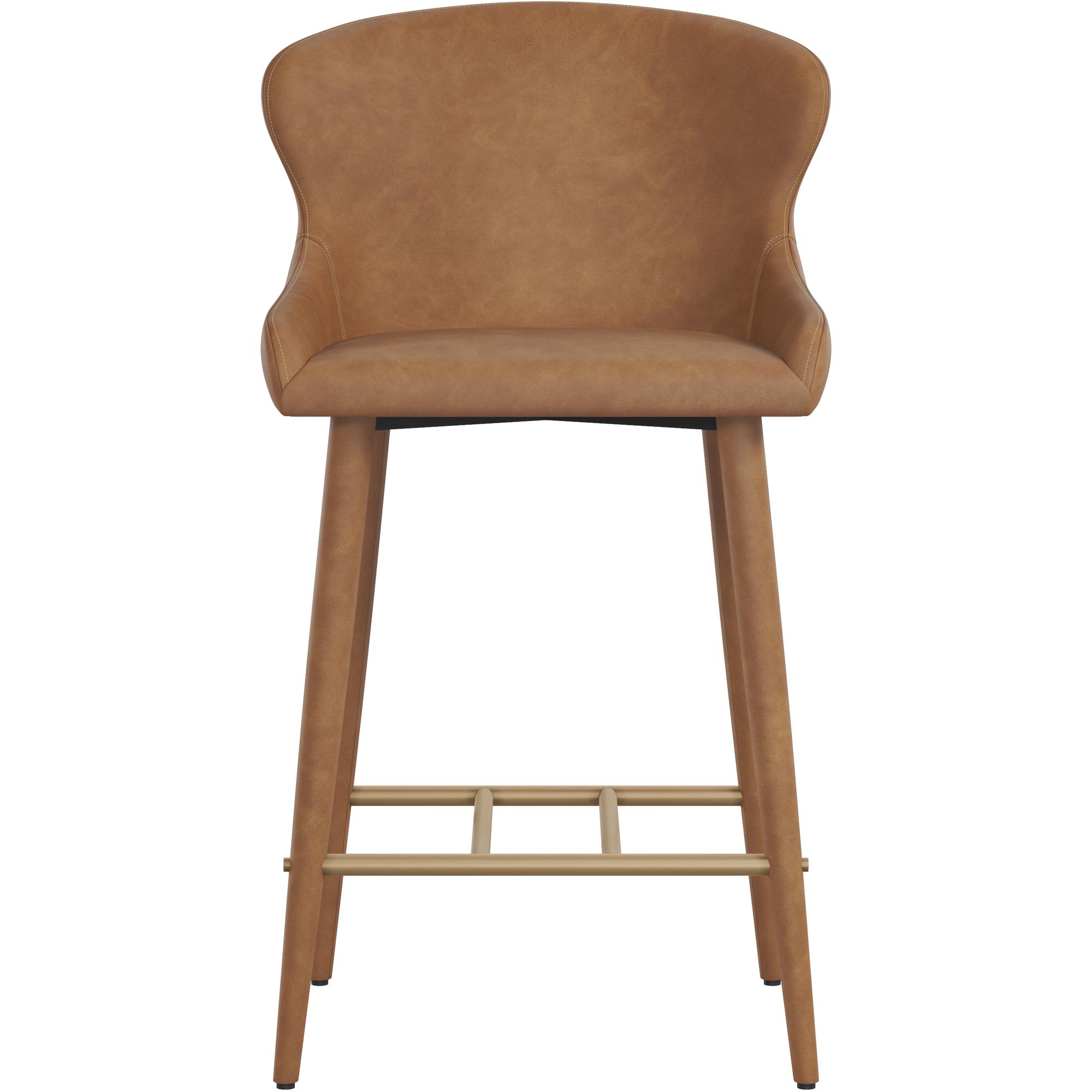 Evora Counter Stool - Milliken Cognac 2 Evora Counter Stool - Milliken Cognac - Image 2