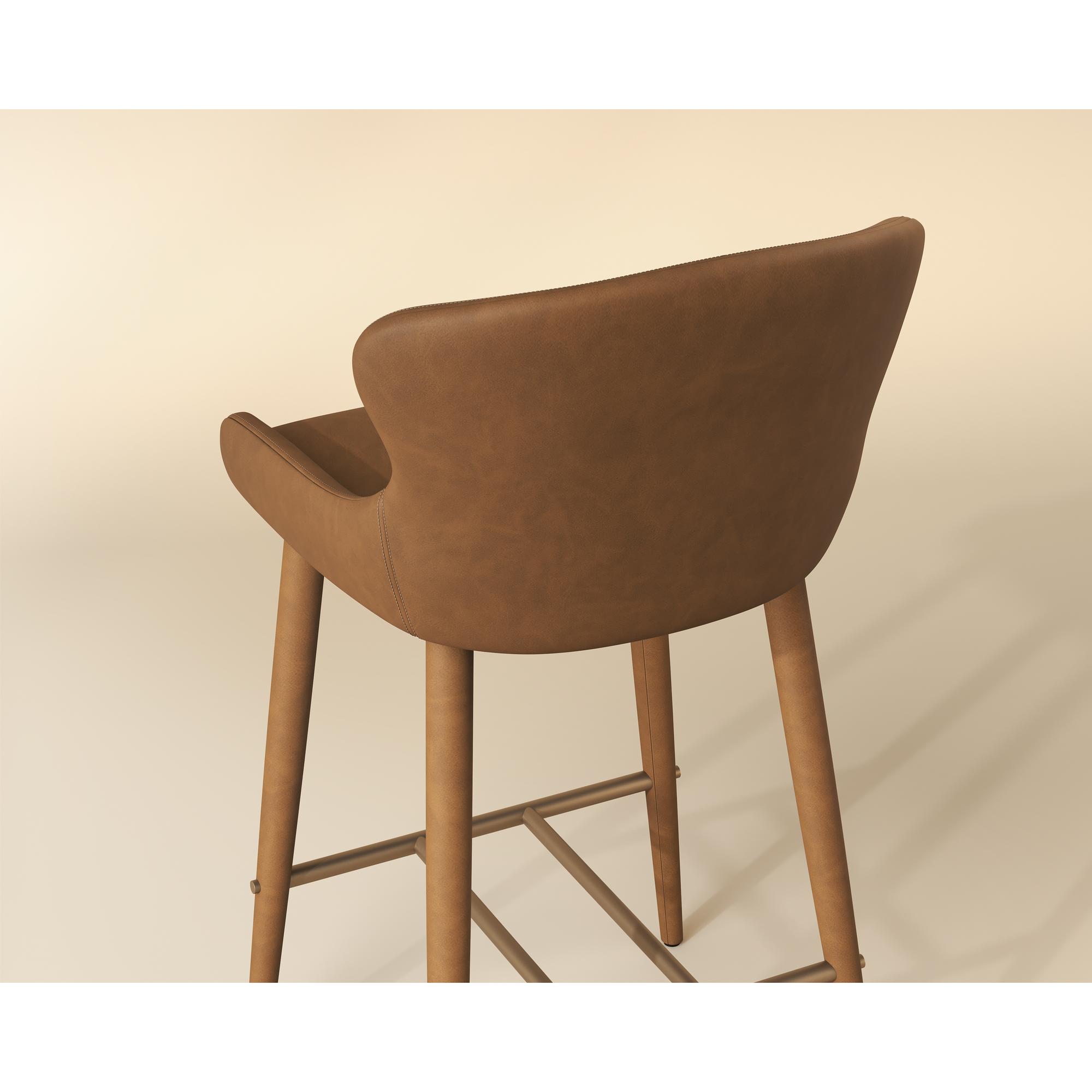 Evora Counter Stool - Milliken Cognac 8 Evora Counter Stool - Milliken Cognac - Image 8