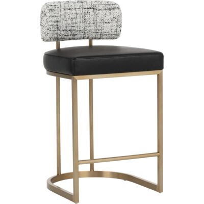 Larissa Counter Stool - Bravo Black / Halton Birch
