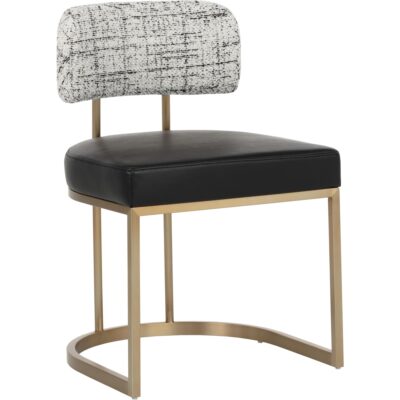 Larissa Dining Chair - Bravo Black / Halton Birch