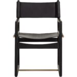 Enver Dining Armchair - Carraway Black Leather 6 Enver Dining Armchair - Carraway Black Leather - Image 2