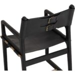 Enver Dining Armchair - Carraway Black Leather 9 Enver Dining Armchair - Carraway Black Leather - Image 5