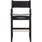 Enver Barstool - Carraway Black Leather - Image 2