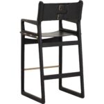 Enver Barstool - Carraway Black Leather - Image 4