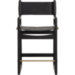Enver Counter Stool - Carraway Black Leather 6 Enver Counter Stool - Carraway Black Leather - Image 2