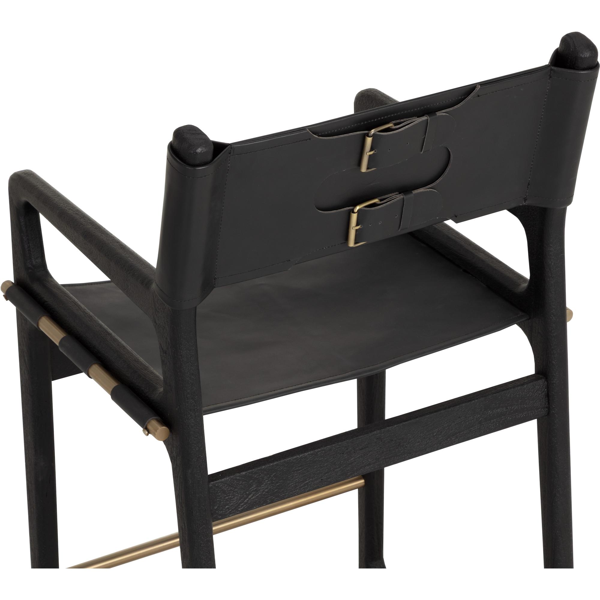 Enver Counter Stool - Carraway Black Leather 5 Enver Counter Stool - Carraway Black Leather - Image 5