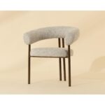 Oniva Dining Armchair - Antique Bronze - Noah Ecru 112556 112556 ONIVA DINING ARMCHAIR ANTIQUE BRONZE NOAH ECRU